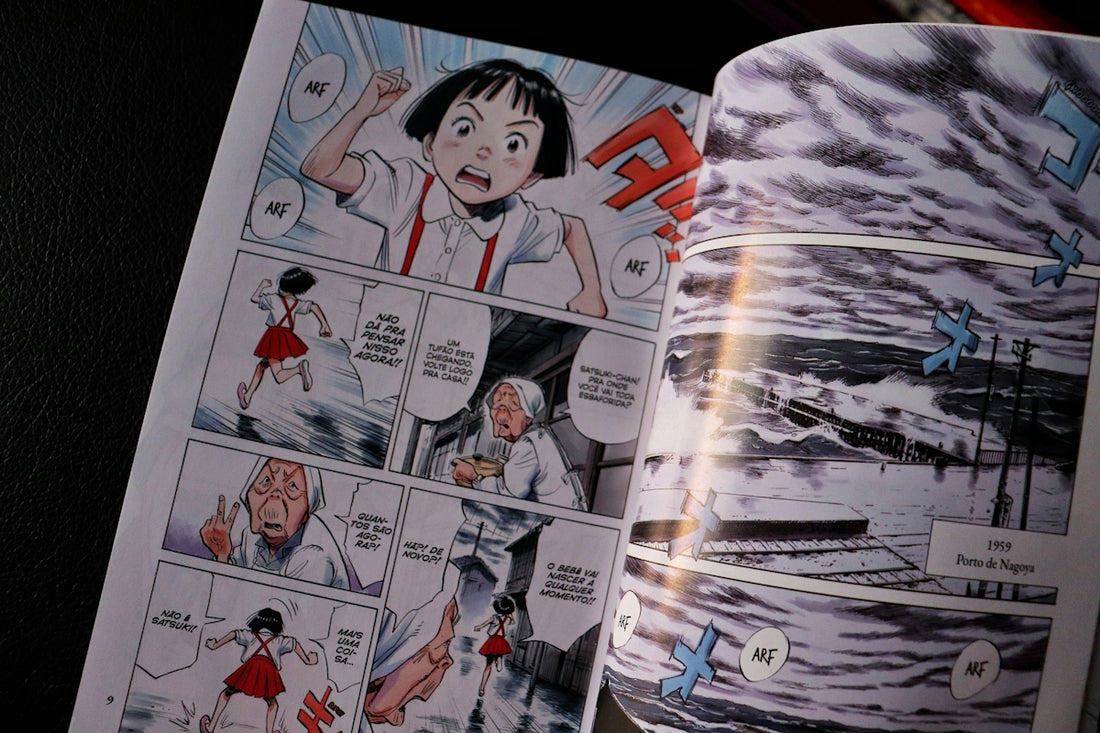 Manga pages showing animated characters and scenes