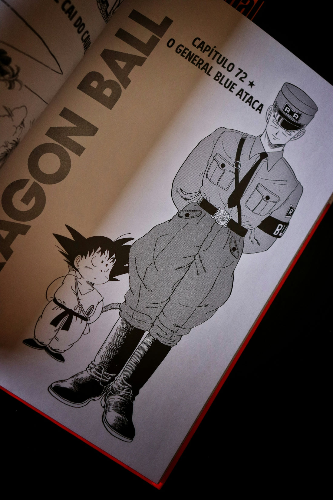 Goku and general blue from dragon ball manga