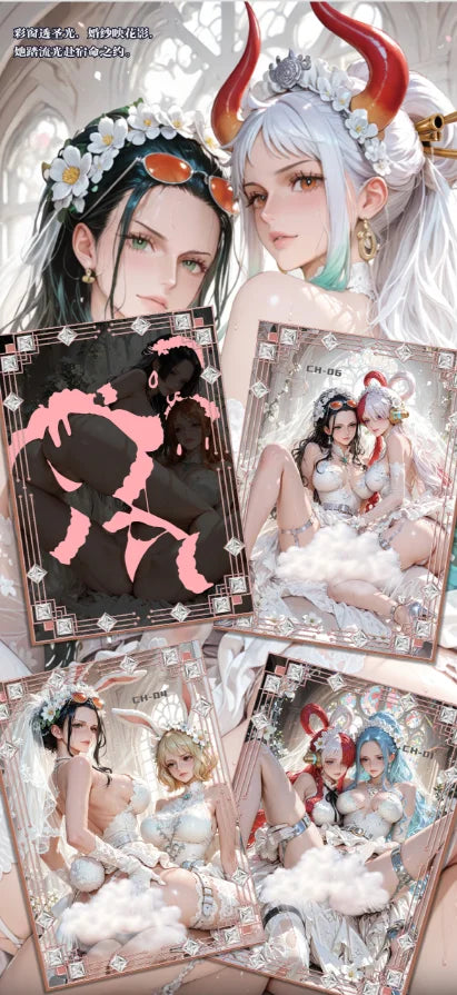 Wholesale Langka Cultural Creative One Pieced Metal Collectible Cards Sexy Game Card 52 Boxes +1 diamond Ticket