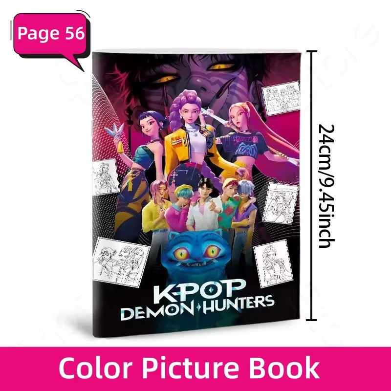 2026 New Coloring Books Anime Cartoon Line Drawing Childrens Sketch Picture Book Kids Birthday Gift Christmas Gift
