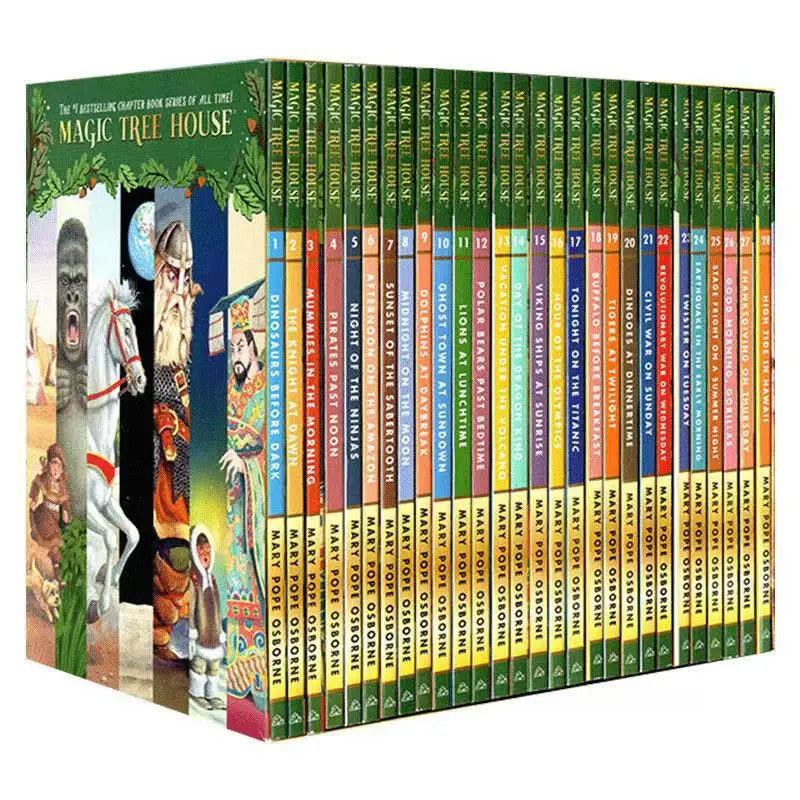 Magic Tree House 1-28 Children's English Reading Books Set 28 Volumes Chapter Bridge Book for Kids English Literature