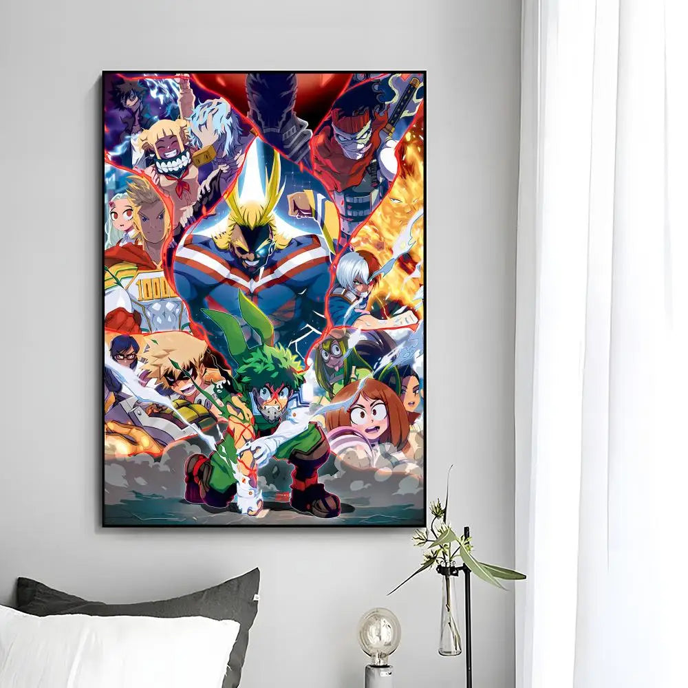 M-My Hero Academia Anime Poster Wall Art Print Poster Decorative Mural Home Decor Gift Unframed