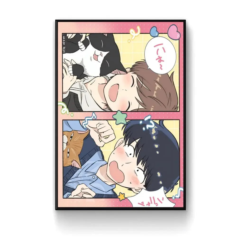 Manga G-Go for It, N-Nakamura! Poster Self-adhesive Paper Print Home Living Room Bedroom Entrance Bar Cafe Art