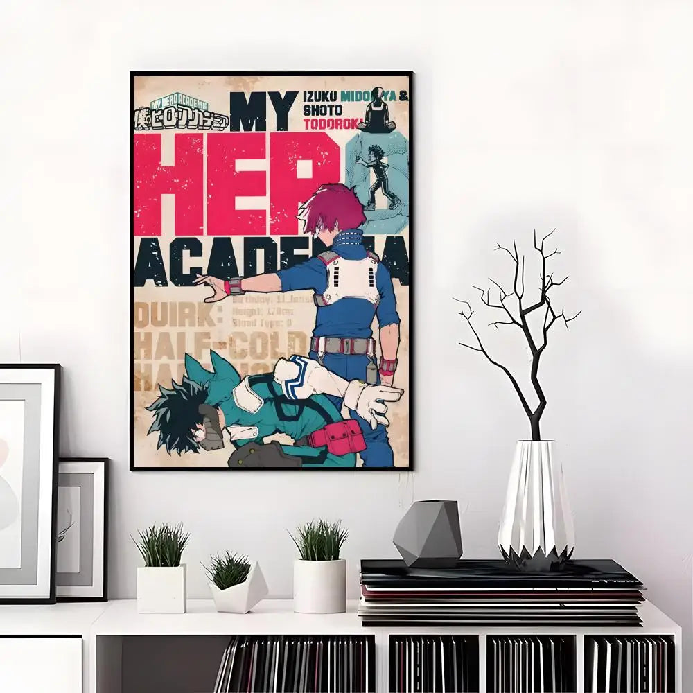 M-My Hero Academia Poster High-definition  poster stickers, suitable for bedroom, living room, home decoration