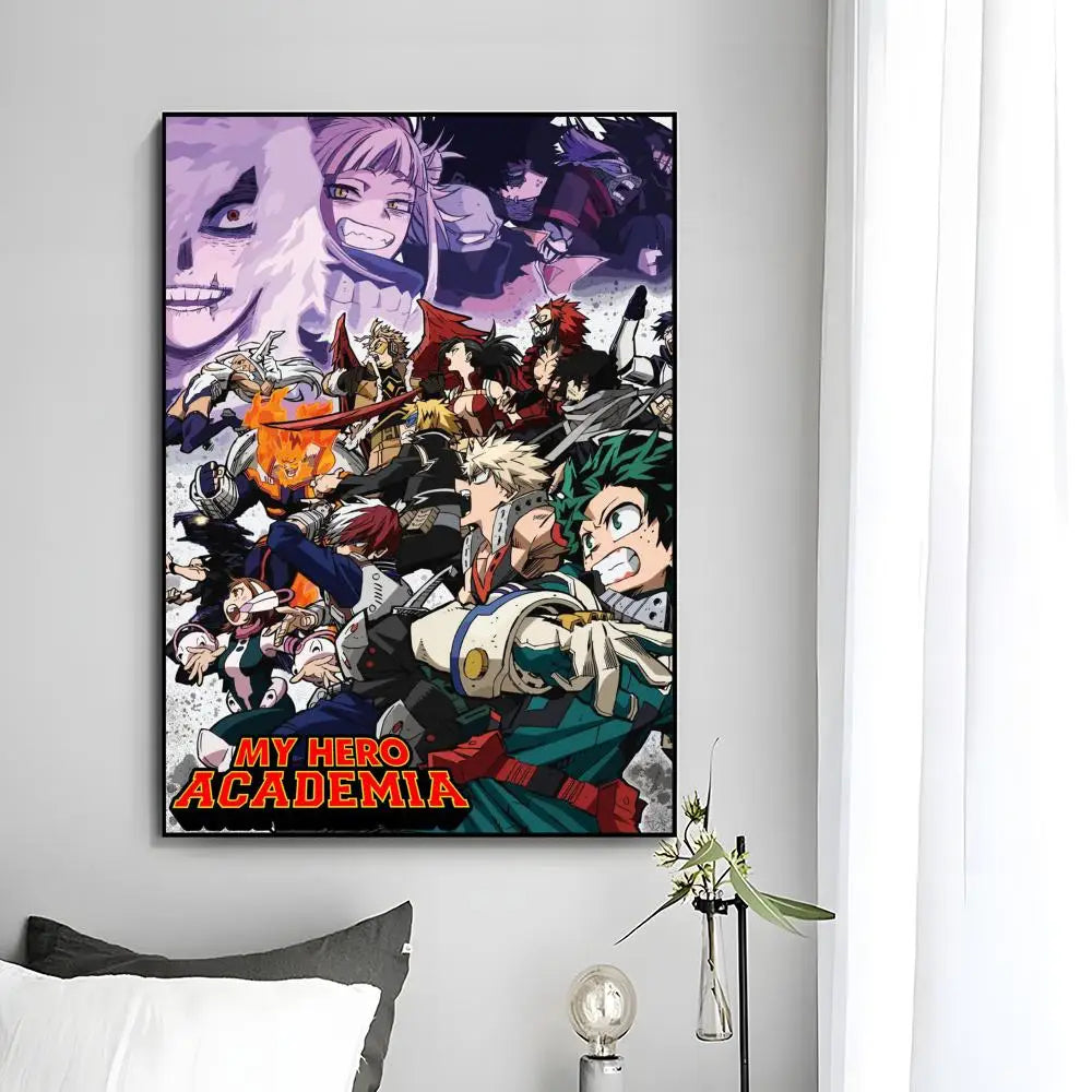 M-My Hero Academia Anime Poster Wall Art Print Poster Decorative Mural Home Decor Gift Unframed