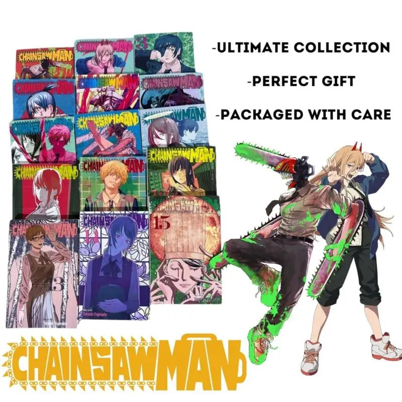 Chainsaw Man Manga Vol. 1-17 Complete Set – English Edition by Tatsuki Fujimoto (Viz Media)