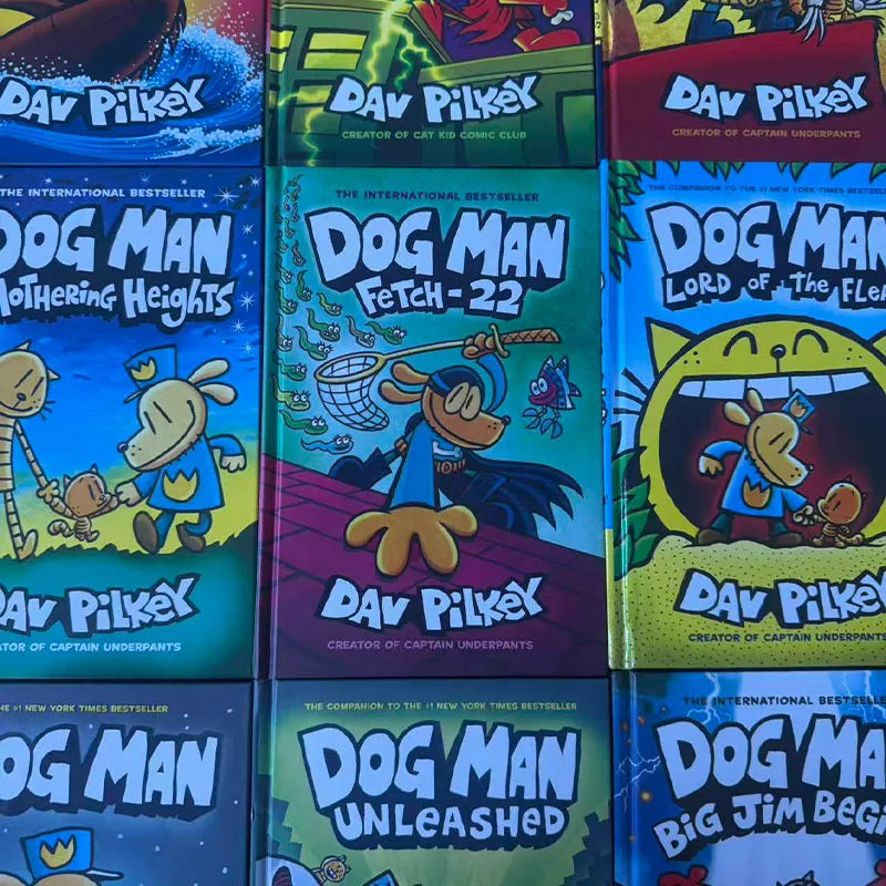 NEW Random 4 Books The Adventures of Dog Man The Epic Collection English Kids Child Hilarious Humor Novel Manga Comic Books