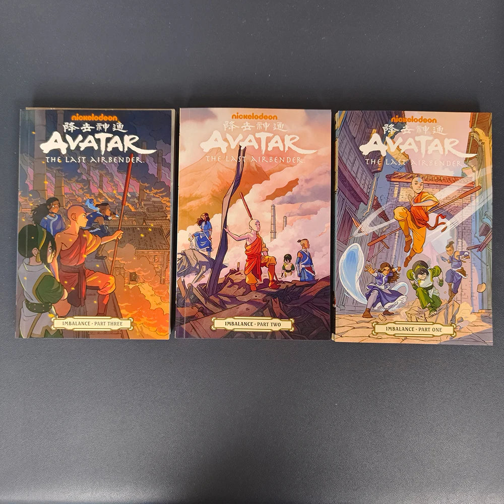 Avatar the Last Airbender Seasons 1/2 English Picture Book Set - Action Comedy Fantasy American Comics 3 Book Collection