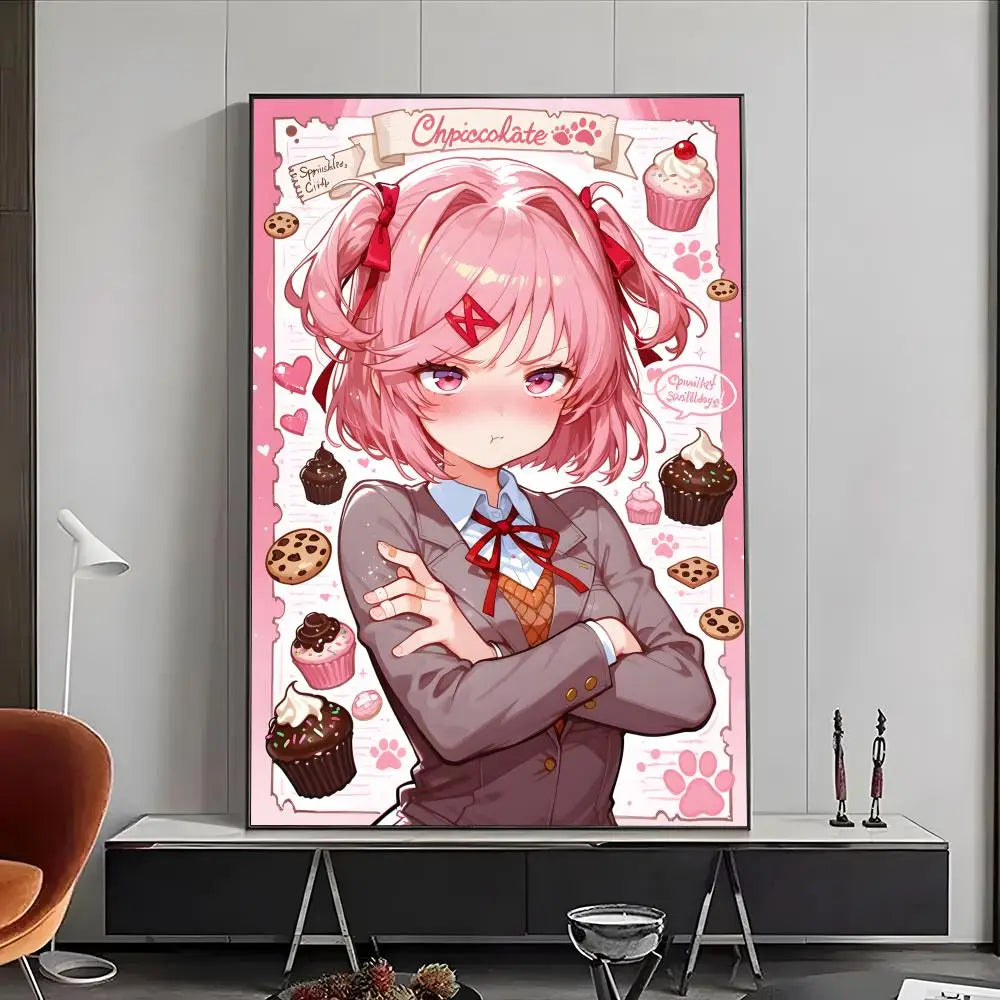 Manga Doki Literature Club Poster High-definition posters, wall art for living room and home decor.