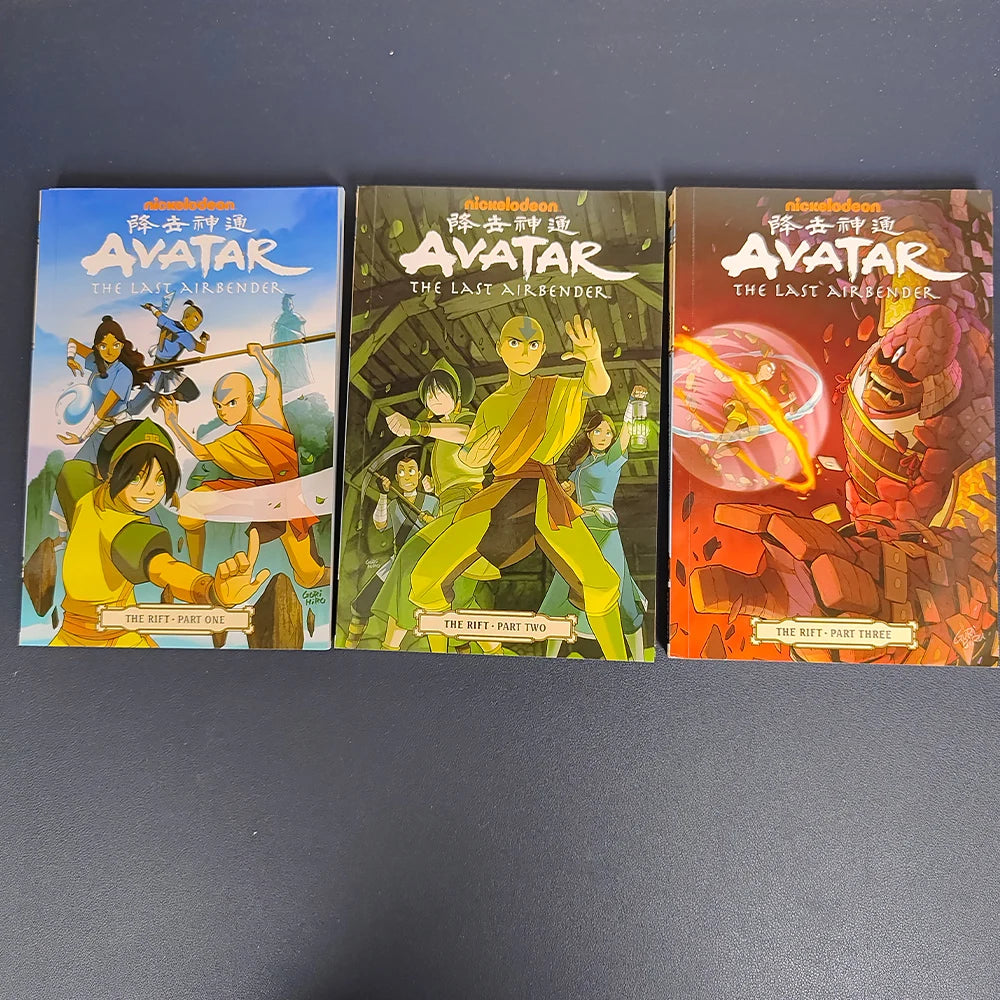 Avatar the Last Airbender Seasons 1/2 English Picture Book Set - Action Comedy Fantasy American Comics 3 Book Collection