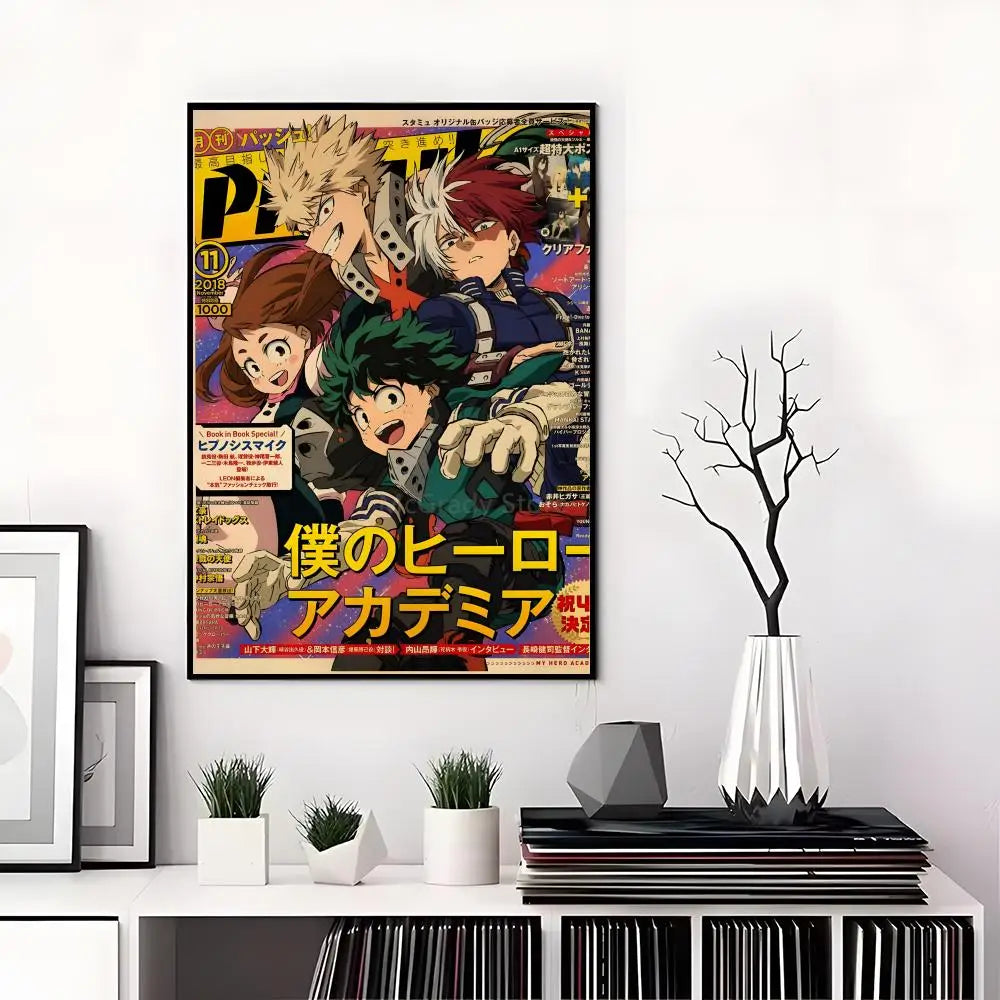 M-My Hero Academia Poster High-definition  poster stickers, suitable for bedroom, living room, home decoration