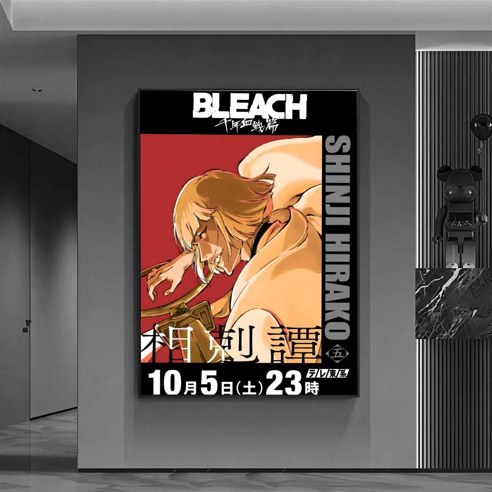 b-BLEACHs classic comics hot Poster Versatile HD Waterproof Wall Art Self-Adhesive Decor for Any Space Ideal Gift