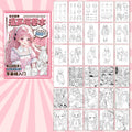 60 Pages Manga Tracing Workbook, "Lively Girls" Anime Drawing Practice Book for Beginners