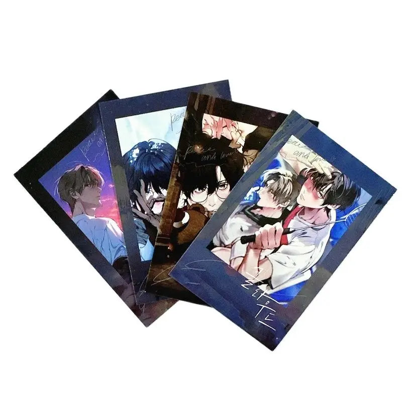 4 Pcs/Set Korean Manga Lomo Card Baek Cirrus, Yeon Skylar Characters HD Photocard Fans Collection Cards