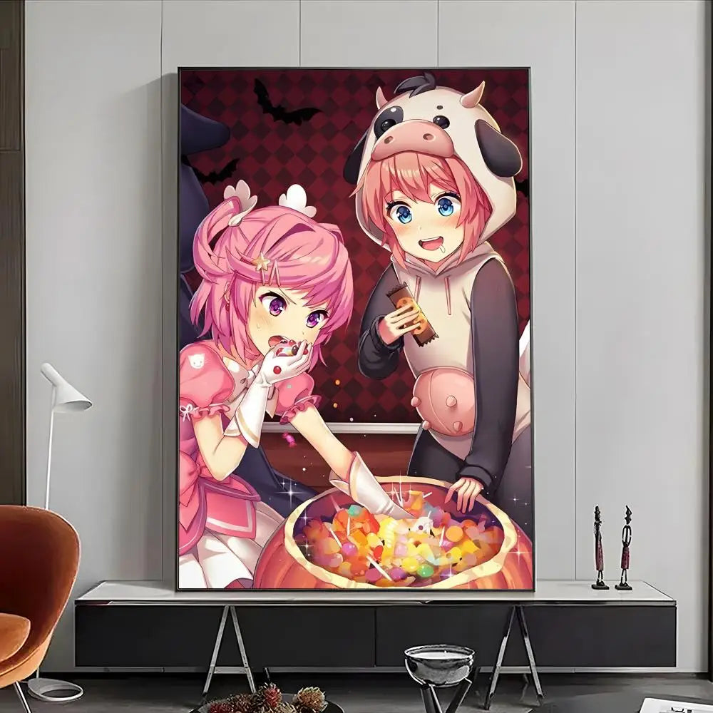 Manga Doki Literature Club Poster High-definition posters, wall art for living room and home decor.