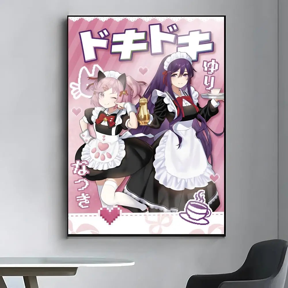 Manga Doki Literature Club Poster High-definition posters, wall art for living room and home decor.