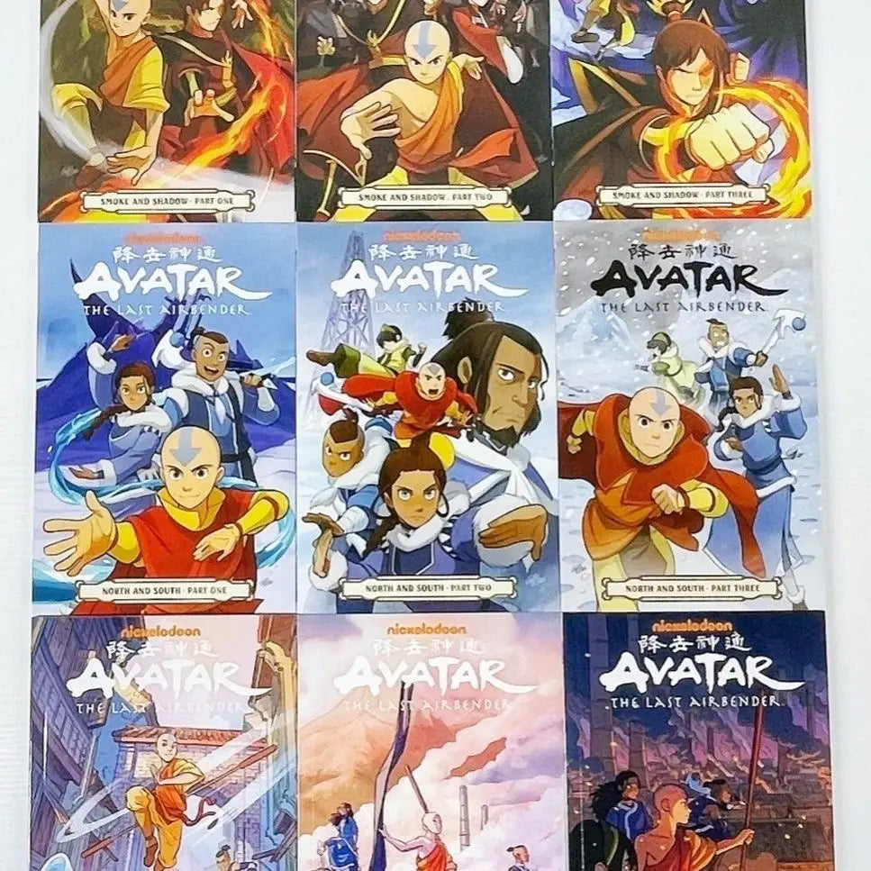 9 Books Avatar The Last Airbender Season 1/2 English Picture Book American Comics Action Comedy Fantasy