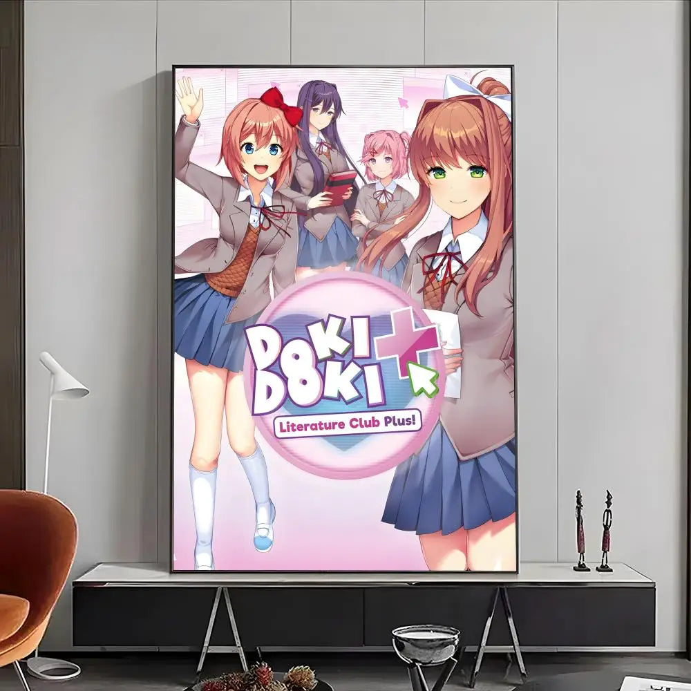 Manga Doki Literature Club Poster High-definition posters, wall art for living room and home decor.