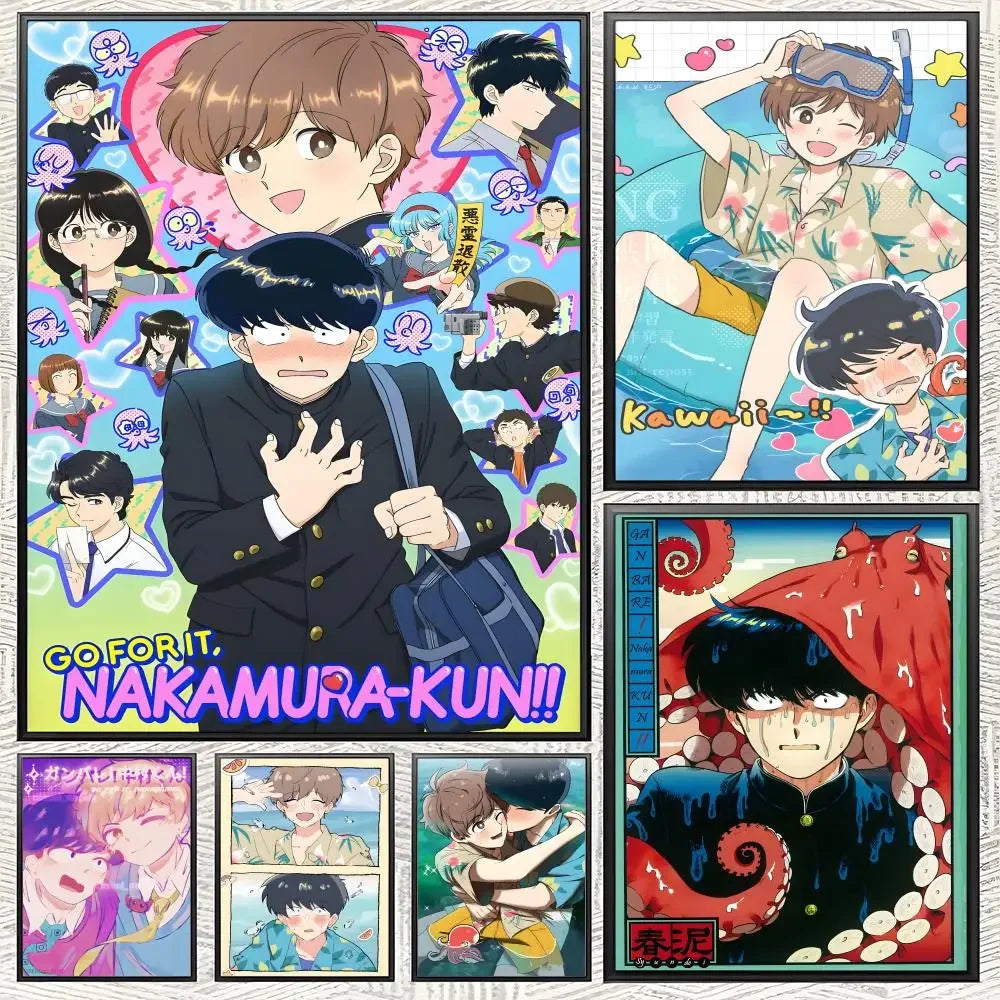 Manga G-Go for It, N-Nakamura! Poster Self-adhesive Paper Print Home Living Room Bedroom Entrance Bar Cafe Art