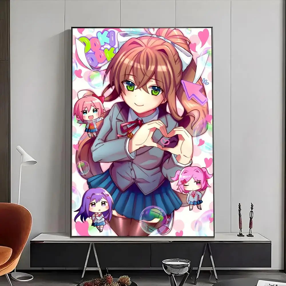 Manga Doki Literature Club Poster High-definition posters, wall art for living room and home decor.