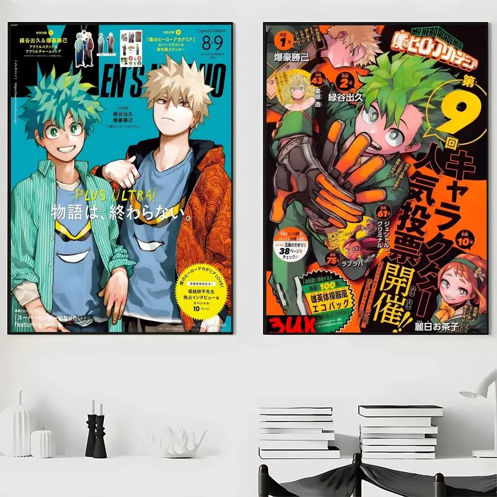 M-My Hero Academia Poster High-definition  poster stickers, suitable for bedroom, living room, home decoration