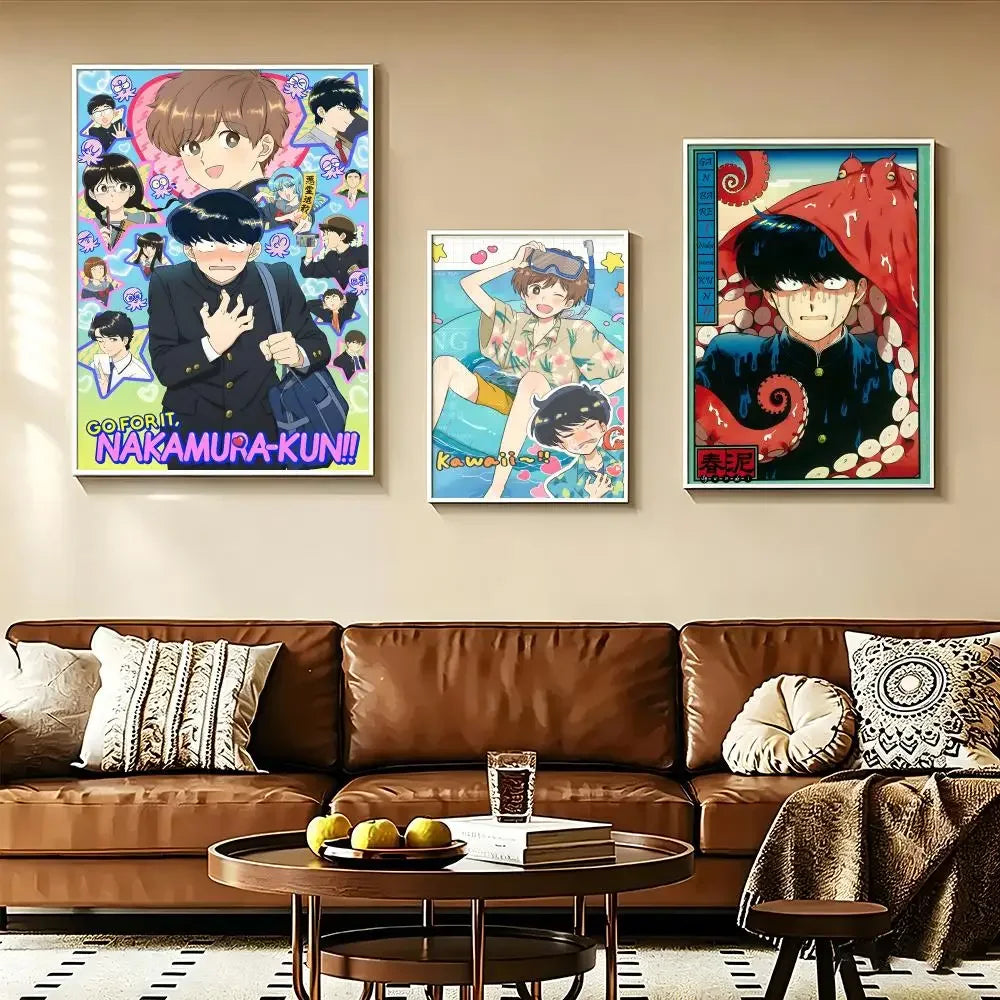 Manga G-Go for It, N-Nakamura! Poster Self-adhesive Paper Print Home Living Room Bedroom Entrance Bar Cafe Art