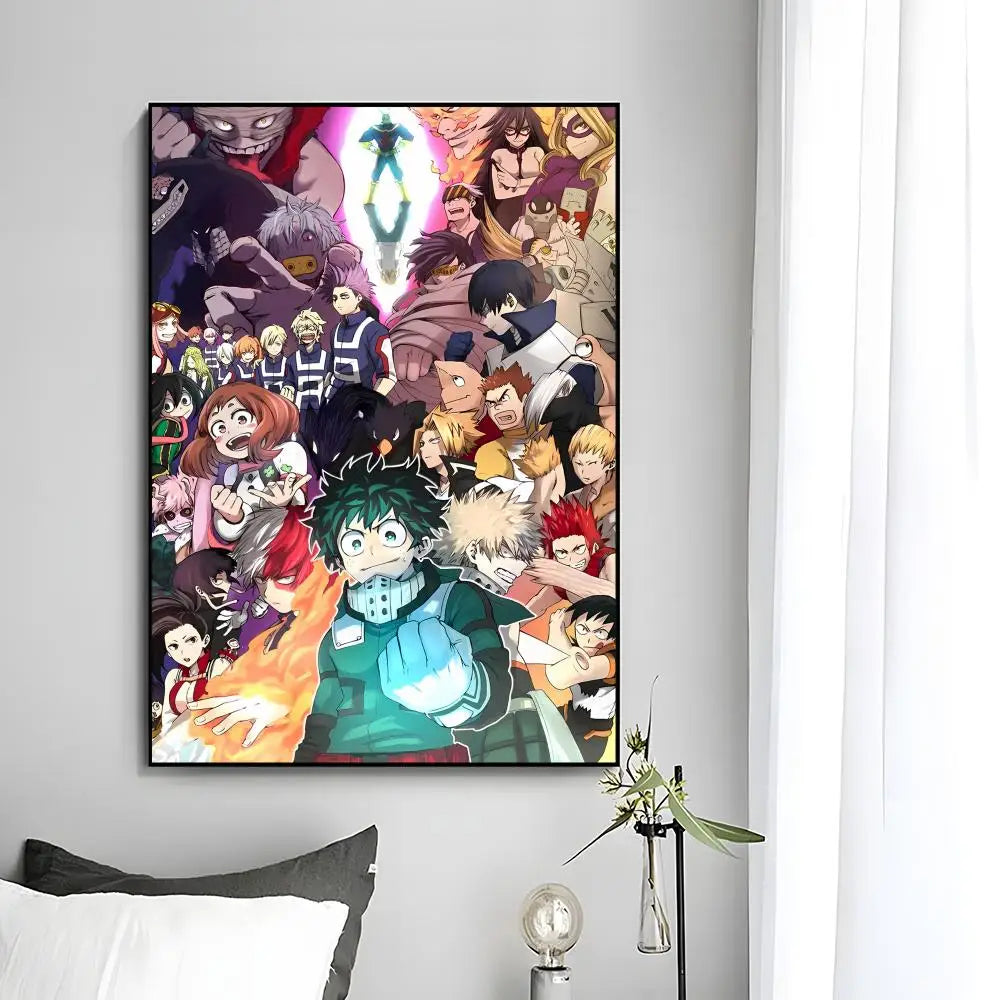 M-My Hero Academia Anime Poster Wall Art Print Poster Decorative Mural Home Decor Gift Unframed