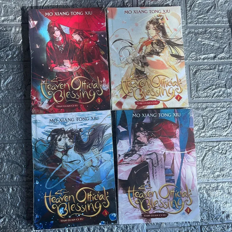4 Books 1-4/5-8 Volume Tian Guan Ci Fu English Novel Heaven Official Blessing Mo Xiang Tong Xiu Novel Comic 4 Books