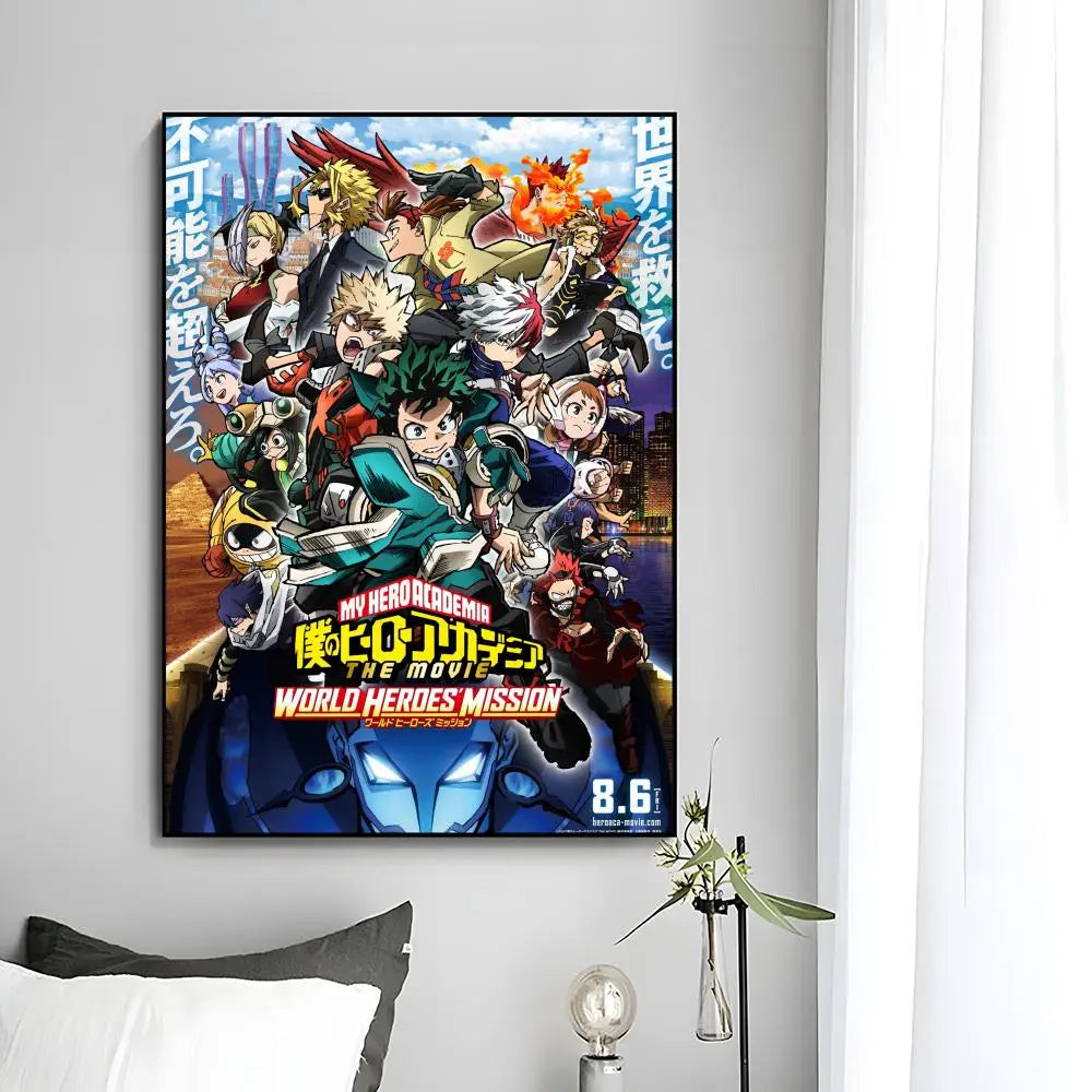 M-My Hero Academia Anime Poster Wall Art Print Poster Decorative Mural Home Decor Gift Unframed