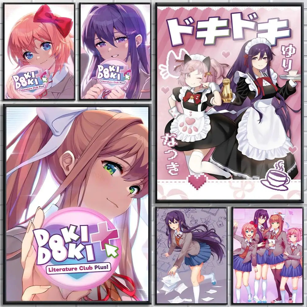 Manga Doki Literature Club Poster High-definition posters, wall art for living room and home decor.