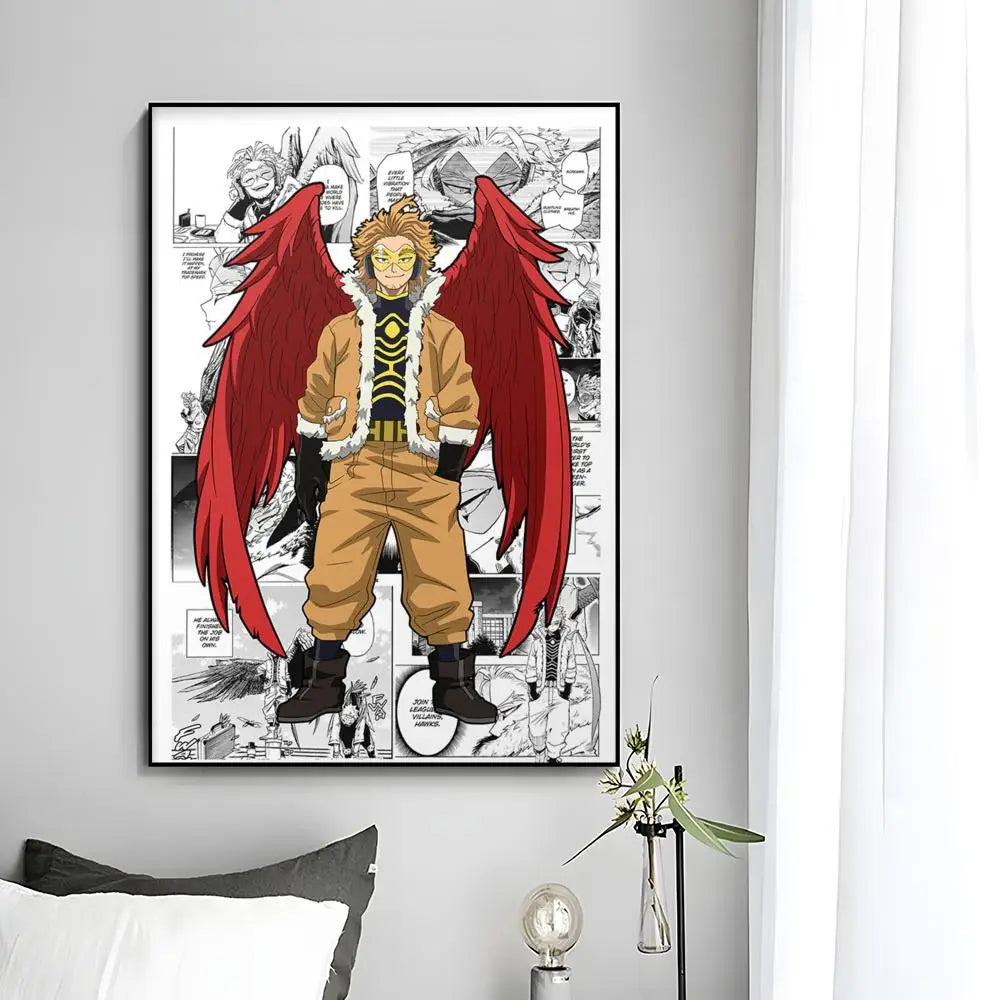 M-My Hero Academia Anime Poster Wall Art Print Poster Decorative Mural Home Decor Gift Unframed