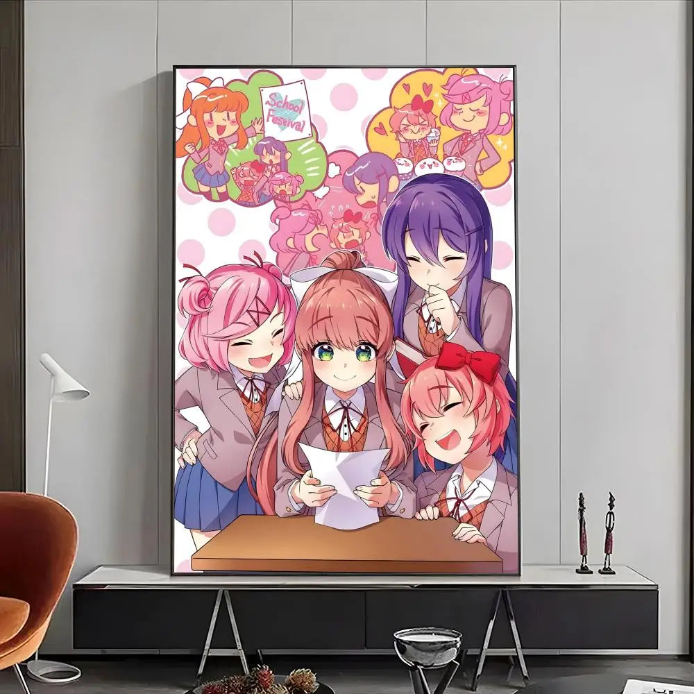 Manga Doki Literature Club Poster High-definition posters, wall art for living room and home decor.