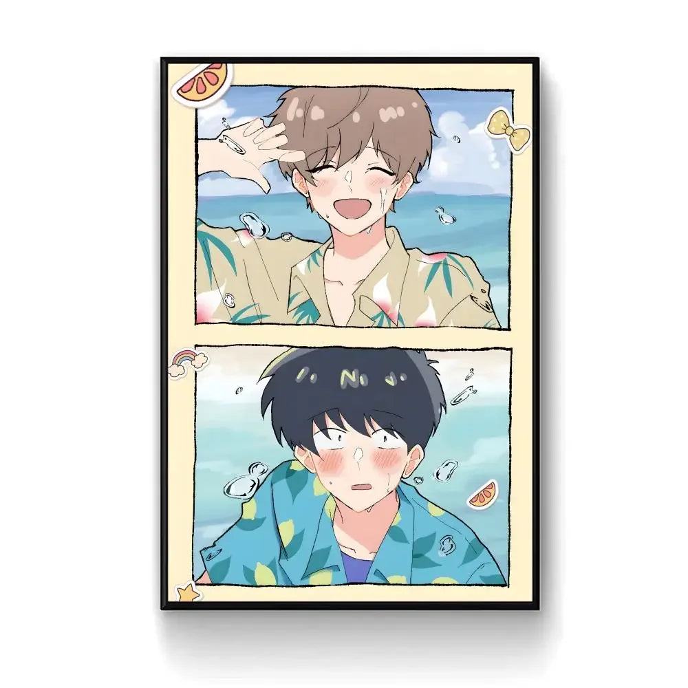 Manga G-Go for It, N-Nakamura! Poster Self-adhesive Paper Print Home Living Room Bedroom Entrance Bar Cafe Art