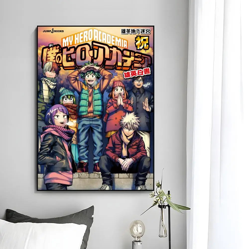 M-My Hero Academia Anime Poster Wall Art Print Poster Decorative Mural Home Decor Gift Unframed