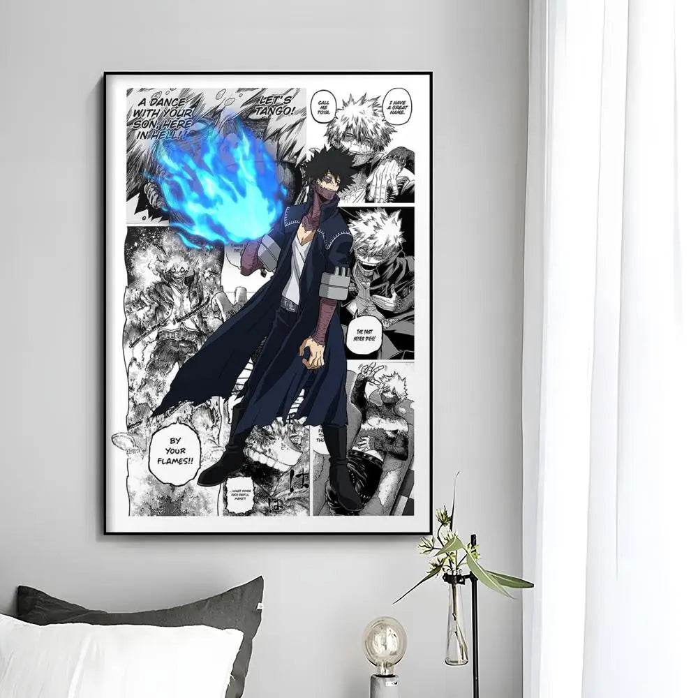 M-My Hero Academia Anime Poster Wall Art Print Poster Decorative Mural Home Decor Gift Unframed