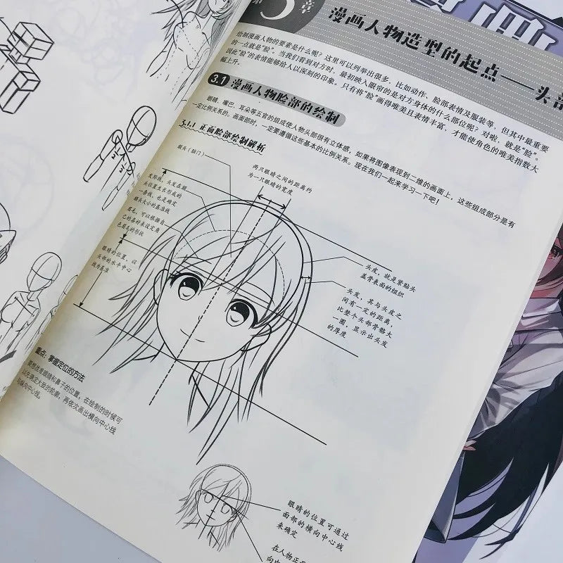 Manga Drawing Guide for Absolute Beginners Comprehensive Basic Skills Step-by-Step Sketching Tutorial Book