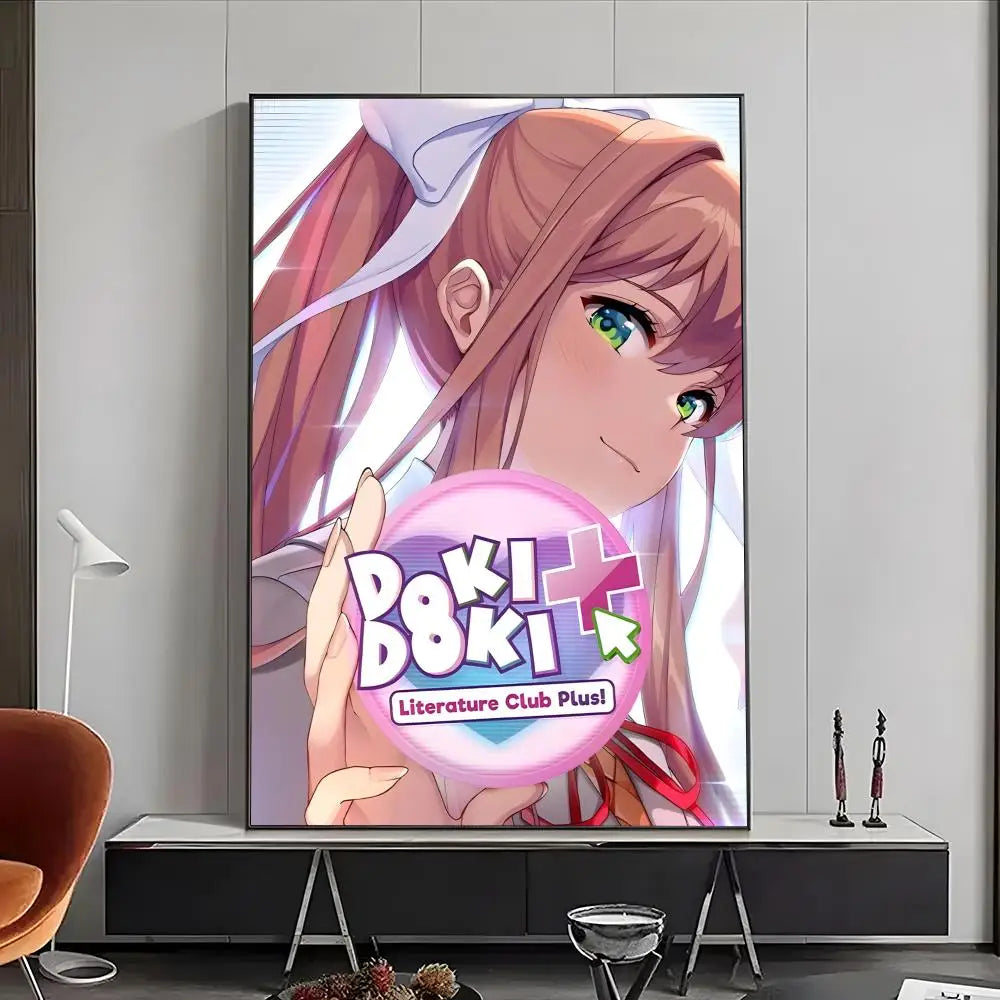 Manga Doki Literature Club Poster High-definition posters, wall art for living room and home decor.