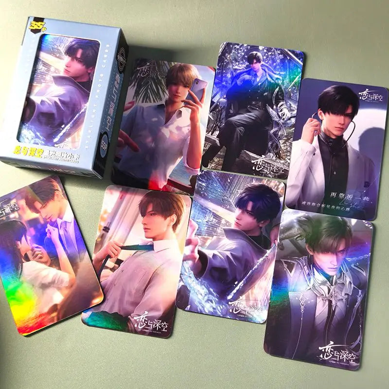 Love and Deepspace 55PCS/Set Decor Starlight Laser Lomo Card Photo HD Double-sided Album Photo Card For Fans Collection Postcard