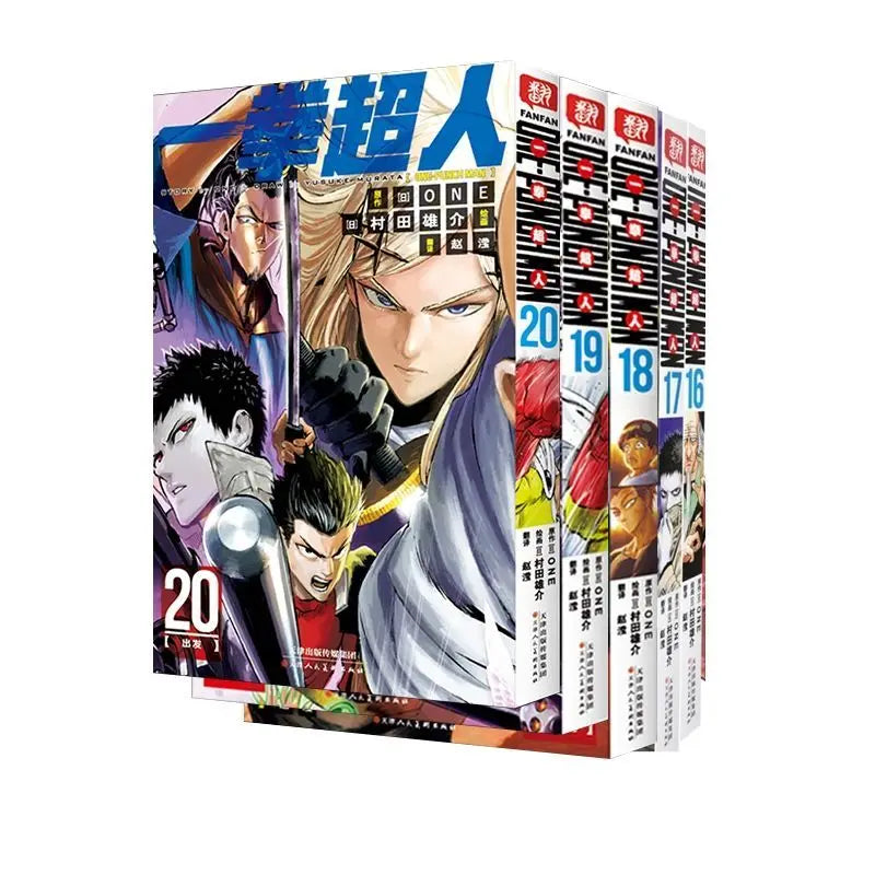 One Punch Man 1-24 ONE - A Thrilling and Funny Animation Manga Book in Physical Format