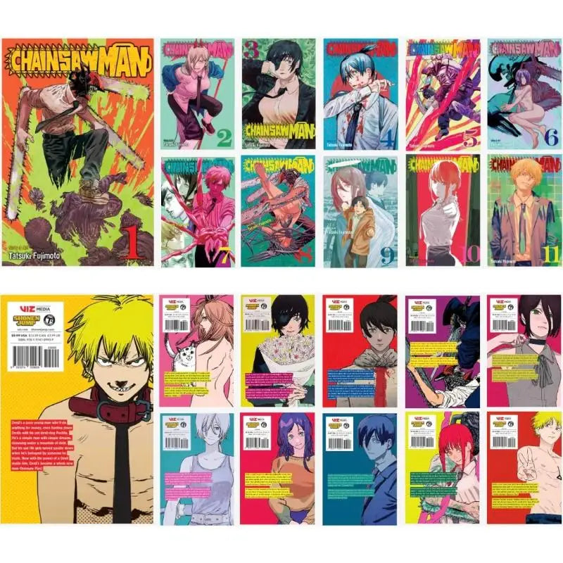 Chainsaw Man Manga Vol. 1-17 Complete Set – English Edition by Tatsuki Fujimoto (Viz Media)