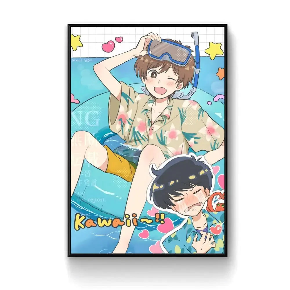 Manga G-Go for It, N-Nakamura! Poster Self-adhesive Paper Print Home Living Room Bedroom Entrance Bar Cafe Art