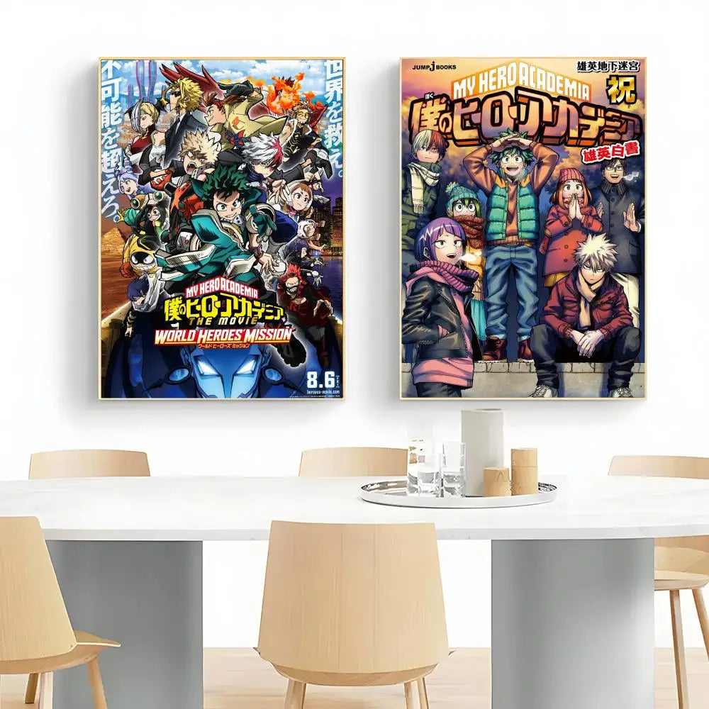 M-My Hero Academia Anime Poster Wall Art Print Poster Decorative Mural Home Decor Gift Unframed