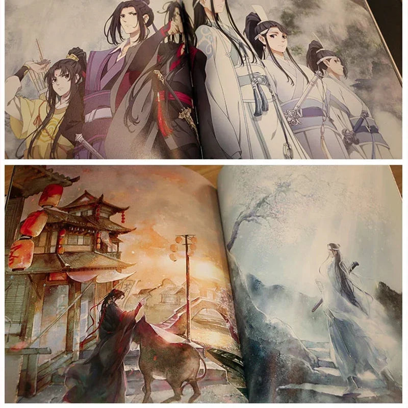 Mo Dao Zu Shi Anime Art Picture Book Grandmaster of Demonic Wei Wuxian Lan Wangji Drawing Book Cultivation Collection Fans Gift