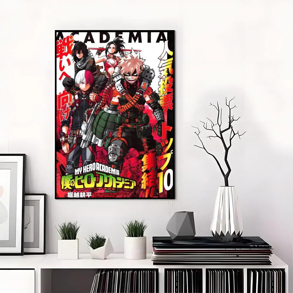 M-My Hero Academia Poster High-definition  poster stickers, suitable for bedroom, living room, home decoration