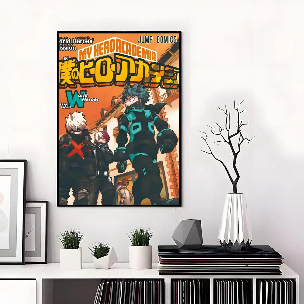 M-My Hero Academia Poster High-definition  poster stickers, suitable for bedroom, living room, home decoration