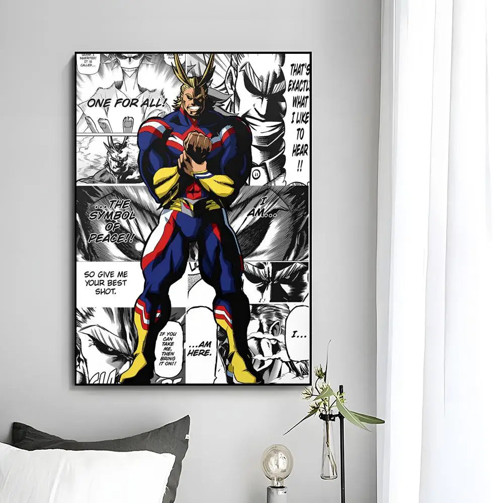 M-My Hero Academia Anime Poster Wall Art Print Poster Decorative Mural Home Decor Gift Unframed
