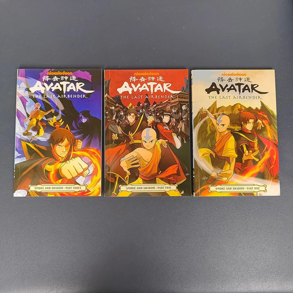Avatar the Last Airbender Seasons 1/2 English Picture Book Set - Action Comedy Fantasy American Comics 3 Book Collection