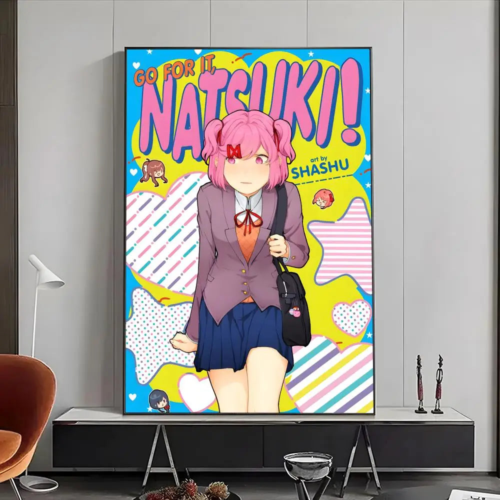 Manga Doki Literature Club Poster High-definition posters, wall art for living room and home decor.