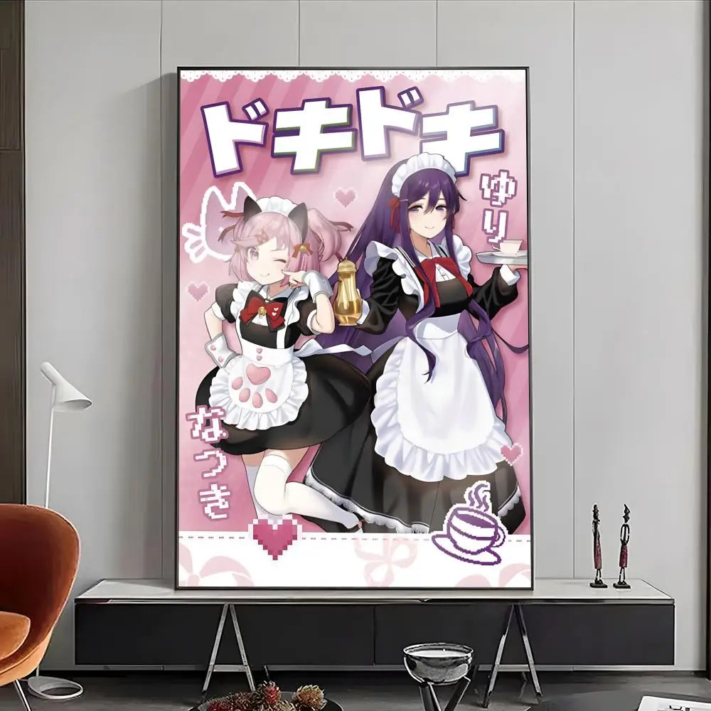 Manga Doki Literature Club Poster High-definition posters, wall art for living room and home decor.