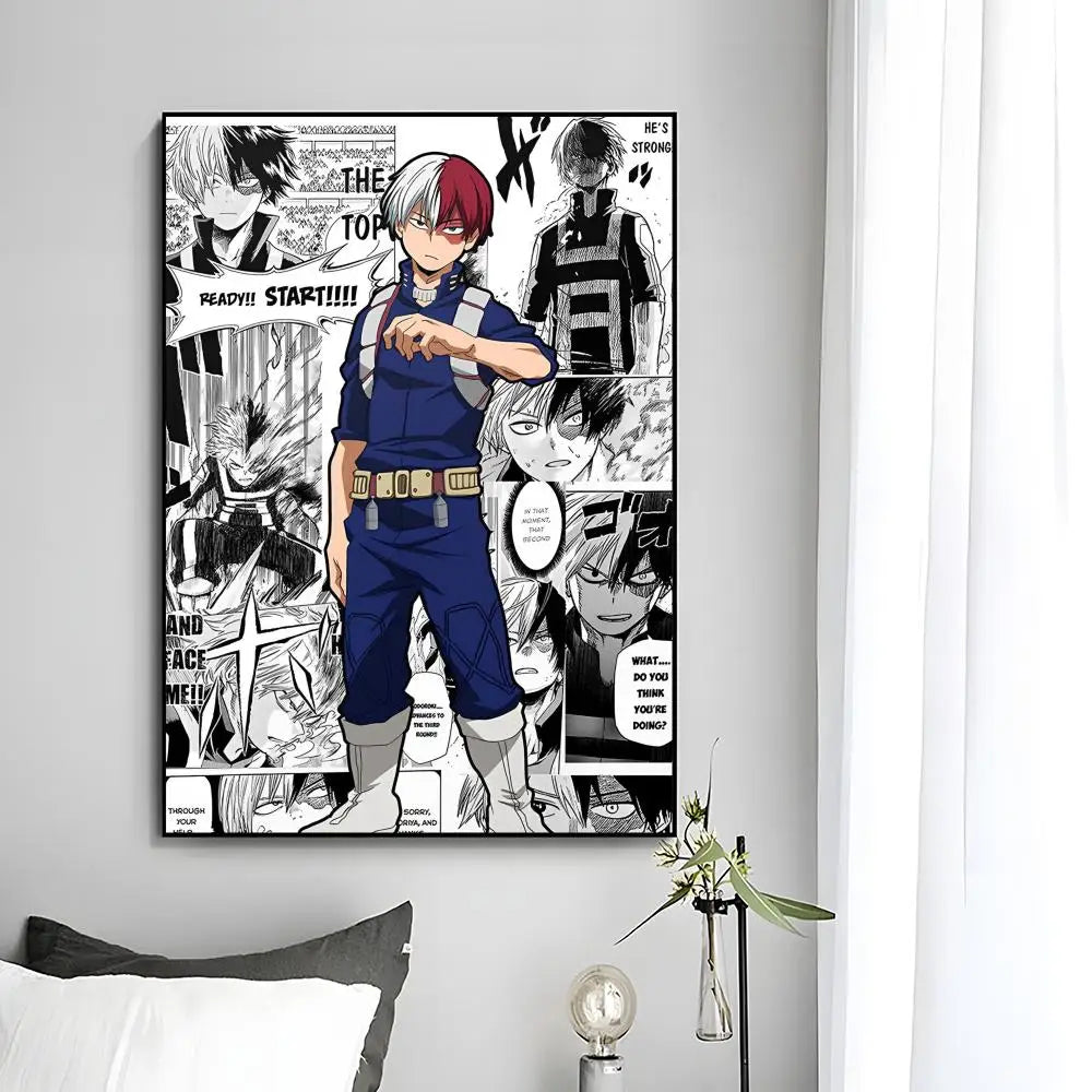 M-My Hero Academia Anime Poster Wall Art Print Poster Decorative Mural Home Decor Gift Unframed